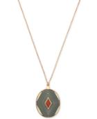 Vince Camuto Rose Gold-tone Ornately Engraved Disc Pendant Necklace