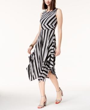 Inc International Concepts Striped Handkerchief Hem Dress, Created For Macy's