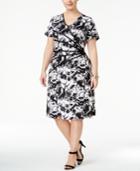 Connected Plus Size Printed Starburst Dress