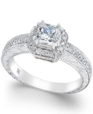 Certified Diamond Engagement Ring (1-1/6 Ct. T.w.) In 18k White Gold