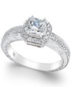 Certified Diamond Engagement Ring (1-1/6 Ct. T.w.) In 18k White Gold