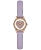 Guess Women's Purple Leather Strap Watch 21mm U0731l5