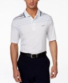 Greg Norman For Tasso Elba Men's Partially Striped Performance Polo, Only At Macy's