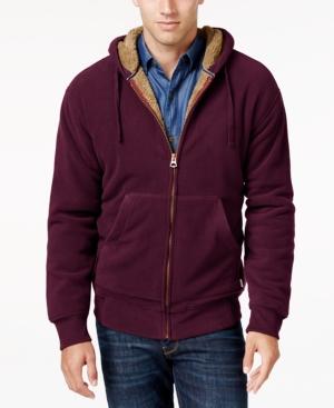 Weatherproof Vintage Men's Big And Tall Faux Sherpa-lined Hoodie; Classic Fit