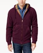 Weatherproof Vintage Men's Big And Tall Faux Sherpa-lined Hoodie; Classic Fit
