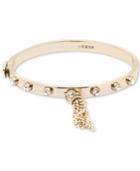 Dkny Gold-tone Crystal & Tassel Bangle Bracelet, Created For Macy's
