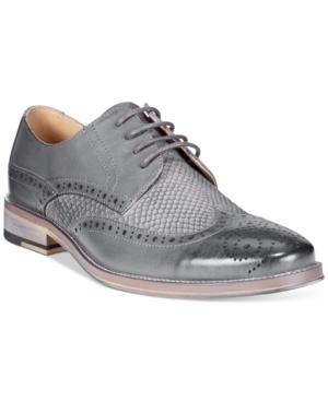 Bar Iii Striker Mixed Media Wingtip Oxfords, Only At Macy's Men's Shoes