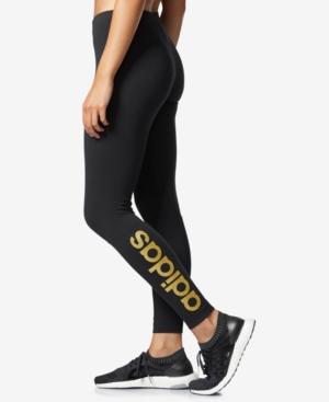 Adidas Linear Metallic-logo Leggings
