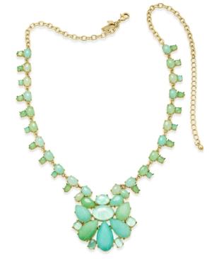 Kate Spade New York Gold-tone Aqua Stone Statement Necklace