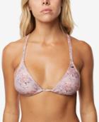 O'neill Calvin Floral-print Strappy-back Bikini Top,a Macy's Exclusive Style Women's Swimsuit