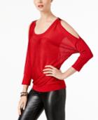 I.n.c. Cold-shoulder Shine Sweater, Created For Macy's