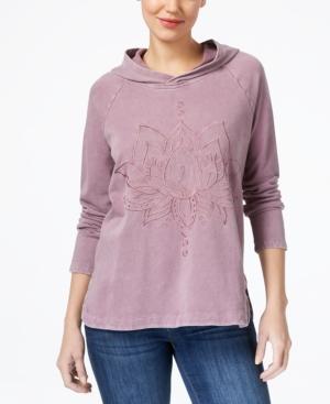 Style & Co Embroidered Hoodie, Created For Macy's