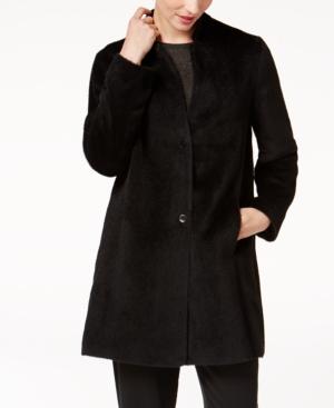 Eileen Fisher Alpaca Wool Blend Notch-collar Car Coat