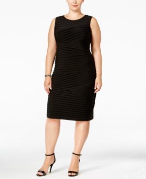 Calvin Klein Plus Size Pleated Bandage Dress