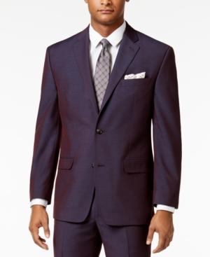 Sean John Men's Classic-fit Plum Sport Coat