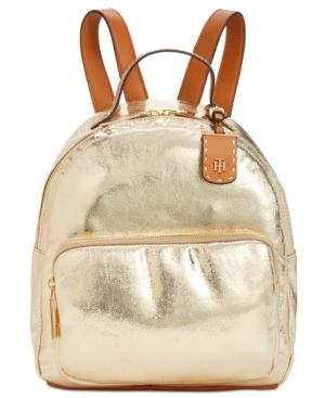 Tommy Hilfiger Julia Metallic Crinkle Dome Backpack