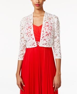 Morgan & Company Juniors' Sequined Lace Shrug