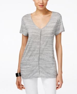 Marled Seamed Tee