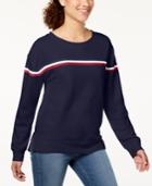 Hippie Rose Juniors' Striped Sweatshirt