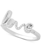 Wrapped Diamond Love Statement Ring (1/6 Ct. T.w.) In 14k White Gold, Created For Macy's