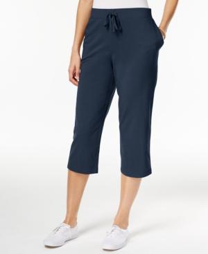 Karen Scott Petite Drawstring Capri Pants, Created For Macy's