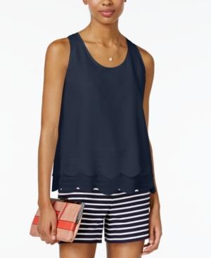 Maison Jules Layered Scallop-hem Top, Created For Macy's