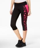 Energie Active Juniors' Contrast-side Laser-cut Cropped Leggings