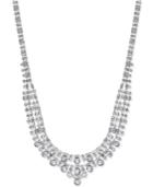 Charter Club Silver-tone Two-row Crystal Collar Necklace, Only At Macy's