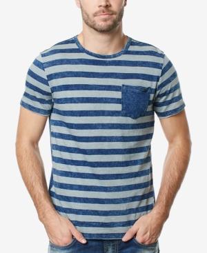 Buffalo David Bitton Men's Striped Front Pocket T-shirt