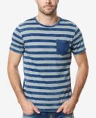 Buffalo David Bitton Men's Striped Front Pocket T-shirt