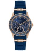 Guess Women's Blue Silicone Strap Watch 38mm