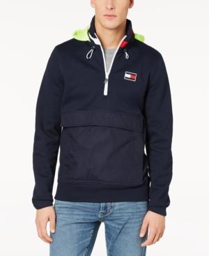 Tommy Hilfiger Men's Windward 1/4-zip Hooded Sweatshirt