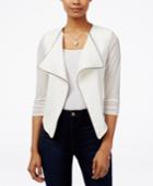 Material Girl Juniors' Mesh-sleeve Zipper-trim Jacket, Only At Macy's