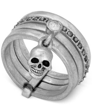 Lucky Brand Silver-tone Rock 'n Roll Stack Ring