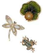 Anne Klein Gold-tone 3-pc. Enamel Brooch