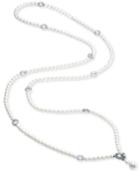 Carolee Silver-tone Pave Ring & Imitation Pearl Convertible Strand Necklace