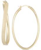 Simone I Smith Satin-finished Hoop Earrings In 18k Gold Over Sterling Silver