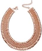 Thalia Sodi Rose Gold-tone Wide Mesh Link Collar Necklace, Only At Macy's