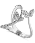 Effy Diamond Butterfly Ring (1/3 Ct. T.w.) In 14k White Gold