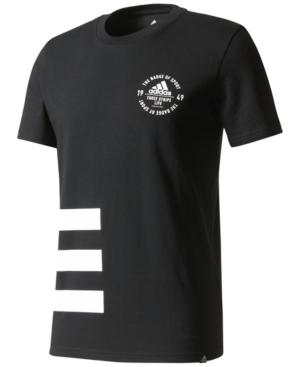 Adidas Men's Cotton Three-stripe T-shirt