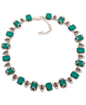 Jenny Packham Gold-tone Crystal & Stone Collar Necklace, 16 + 2 Extender