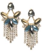 Lonna & Lilly Gold-tone Stone And Fringe Chandelier Earrings