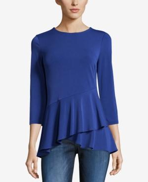 Eci Ruffled Layered-hem Top