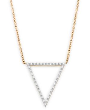 Wrapped Diamond Accent Triangle Pendant In 10k Gold, Created For Macy's