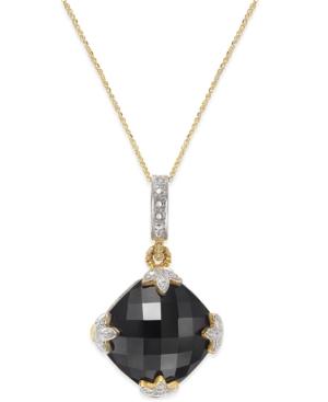 Onyx (13mm) Pendant Necklace In 14k Gold