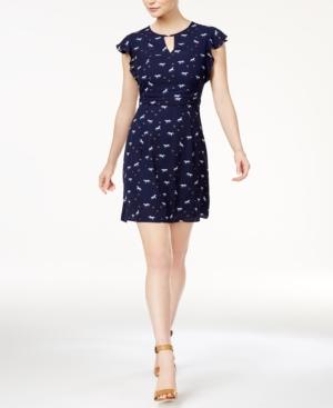 Maison Jules Printed Ruffled Dress, Only At Macy's