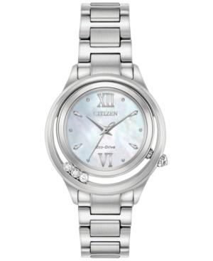 Citizen Eco-drive Women's L - Sunrise Diamond Accent Stainless Steel Bracelet Watch 32mm Em0510-53d