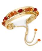 Inc International Concepts Gold-tone Mixed Green Stone Slide Bracelet, Only At Macy's