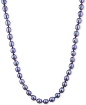Honora Style Violet Cultured Freshwater Pearl Strand In Sterling Silver (7-8mm)