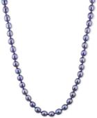 Honora Style Violet Cultured Freshwater Pearl Strand In Sterling Silver (7-8mm)